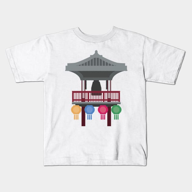 Bowman Saw Shrine Kids T-Shirt by Sympull